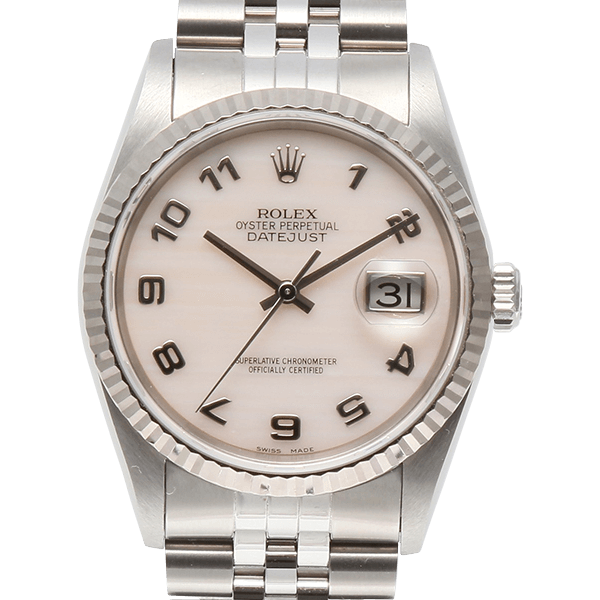 Rolex デイトジャスト ピンクシェル Karitoke ブランド腕時計のレンタルサービス