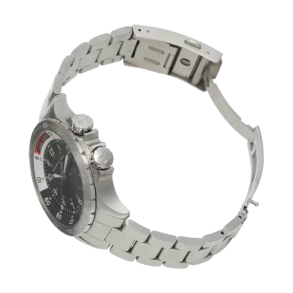 4時位置インナーベゼルハミルトン 腕時計 カーキ ネイビー サブ GMT H745110