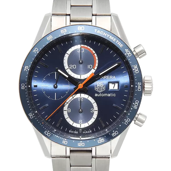 最終値下げタグホイヤーカレラCV2015 メーカーOH済み 中古【CV2015】タグホイヤー（TAG HEUER） カレラ クロノグラフ デイト