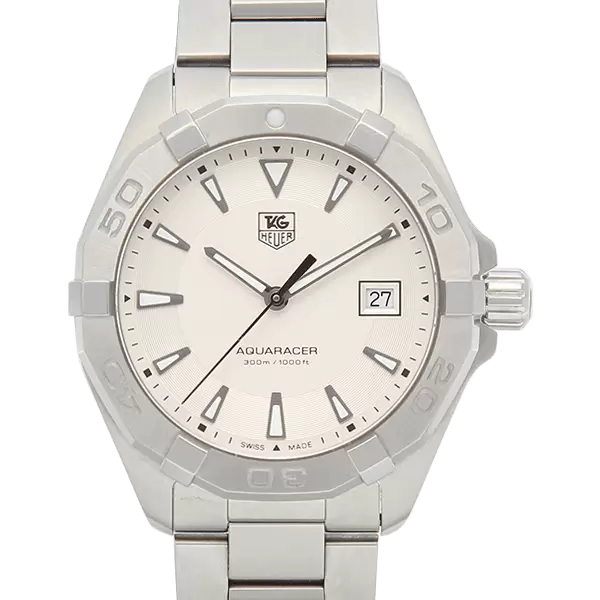 タグホイヤー アクアレーサー WAY1111 SS ホワイト文字盤 クオーツ レンタル商品【WAY1111】TAG HEUER アクアレーサー クォーツ ｜カリトケ