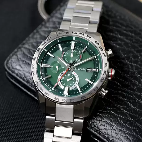 CITIZEN アテッサアクトライAT8181 63W ソーラー電波時計　値下げ ATTESA（CITIZEN） （豪華おまけ有） シチズン アテッサ エコ