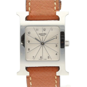 2/23本日限定値下げ！エルメス HERMES 腕時計Hウォッチ HH1.210 エルメス Hウォッチ HH1.210 オレンジ レディース 時計 【中古