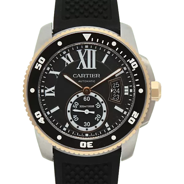 カルティエ Cartier カリブル ドゥ カルティエ ダイバー コンビ W7100055 メンズ 腕時計 K18PG 自動巻き Calibre de cartier VLP 90174877