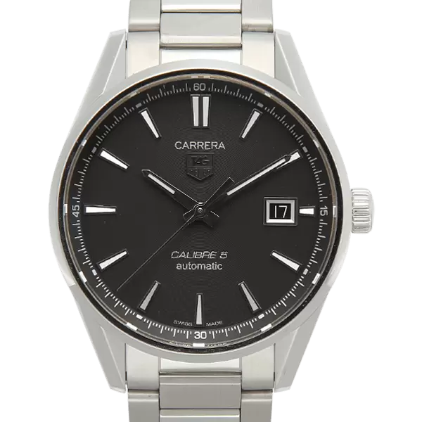 タグホイヤー カレラ キャリバー5 腕時計 時計 WAR211A-1 タグホイヤー カレラ キャリバー5 ブラック文字盤 WAR211A