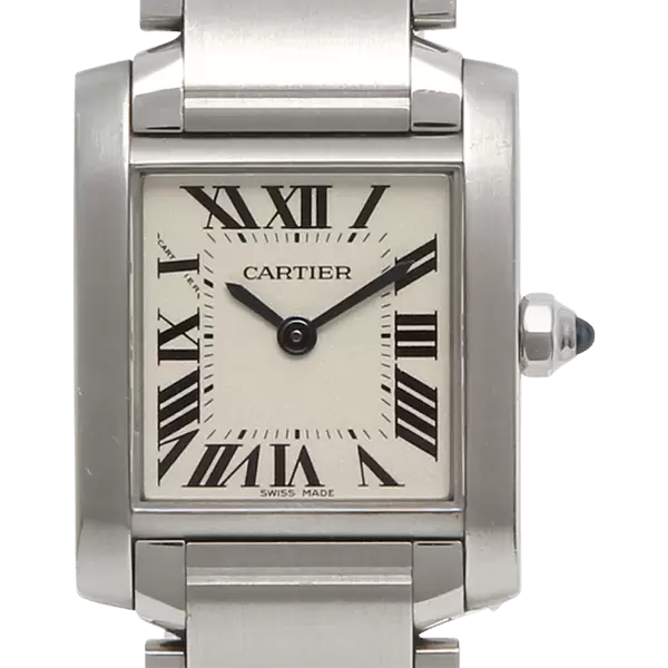 カルティエ CARTIER タンクフランセーズSM レディース クォーツ 腕時計 SS ホワイト文字盤 W51008Q3 中古 新入荷 CA0455 新品)CARTIER カルティエ タンク フランセーズ SM W51008Q3（商品ID